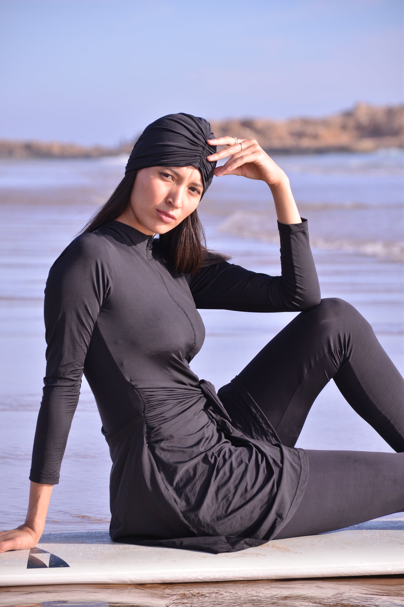 Bora-Black modest swimsuit