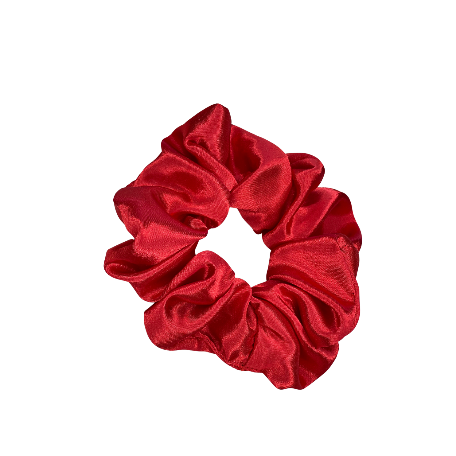 Red silk scrunchie, luxurious anti-breakage silk scrunchie made in morocco